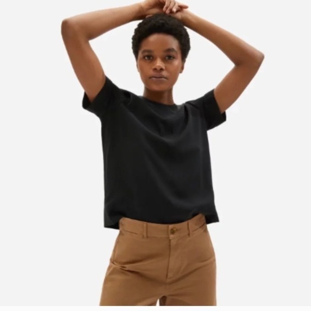 Everlane GoWeave Short Sleeve Top Black‎ XS New With Tags
